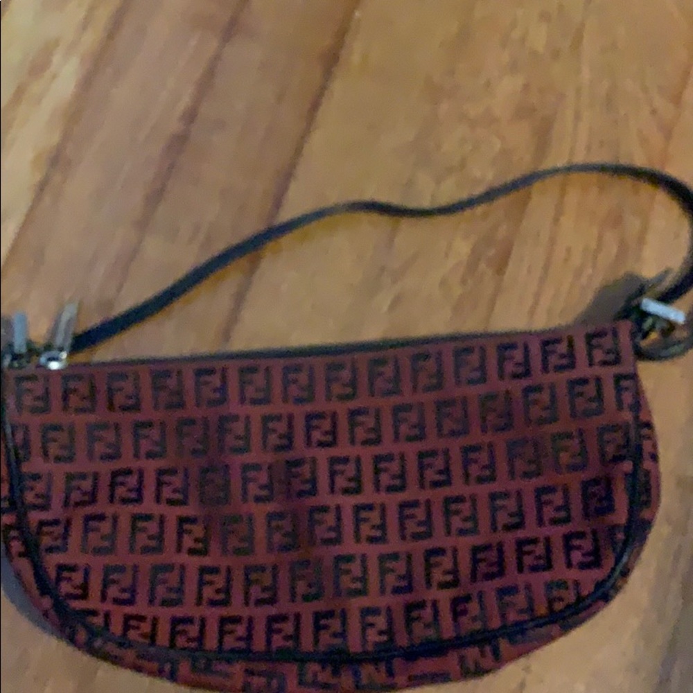 Dark red + black REAL Fendi bag